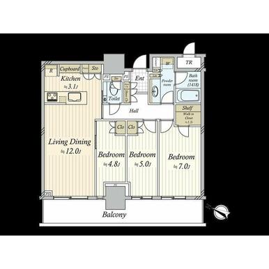 東京 / 西新宿五丁目站 / 3LDK / 74.86㎡ (22.64坪)