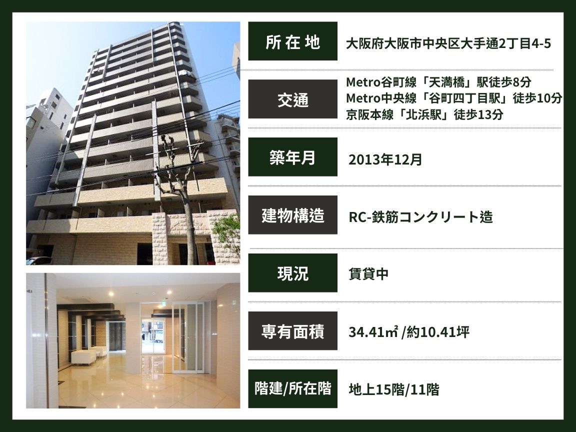 大阪/天満橋駅/1LDK/34.4㎡