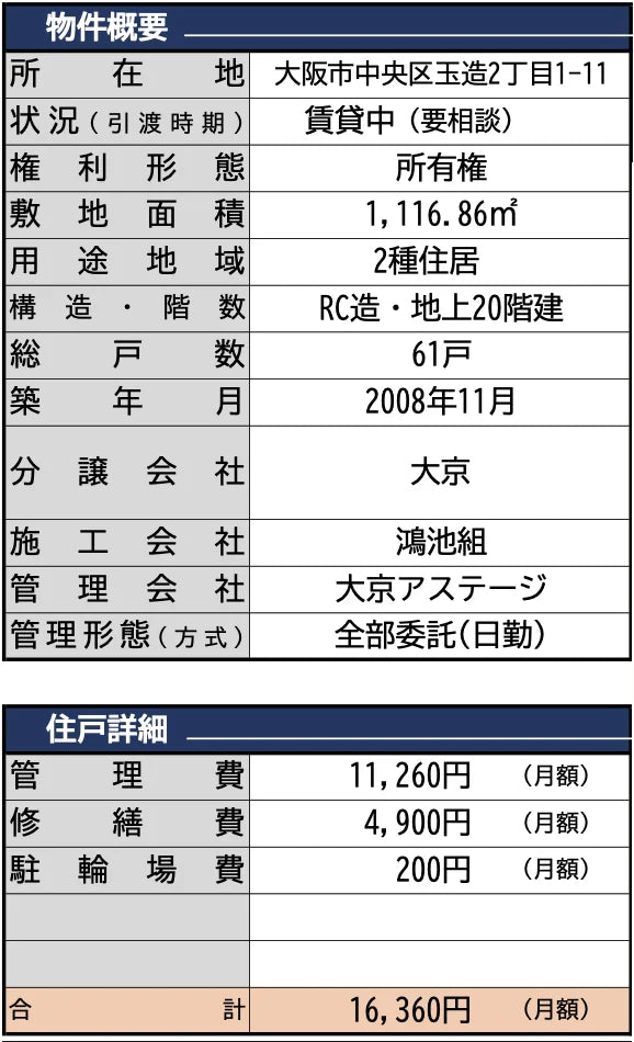 大阪 / 森之宮站 / 1房2廳 / 41.2㎡(12.4坪)