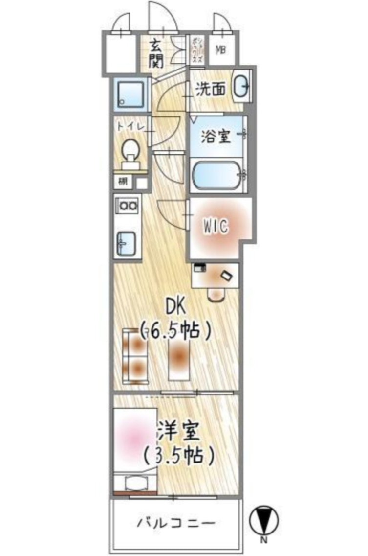 大阪 / 谷町四丁目站 / 1房1廳 / 26.5㎡(8.01坪)