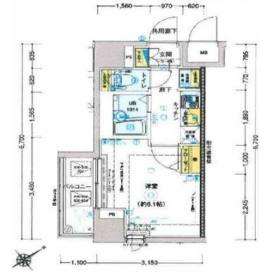 東京 / 櫻台站 / 套房(含廚房) / 21.10m²(6.38坪)