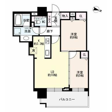 札幌 / 苗穂站 / 2房2廳 / 56.06m²(16.95坪)