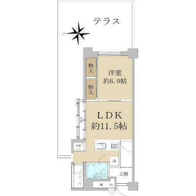 大阪 / 綠橋站 / 1房2廳 / 42.22m²(12.77坪)