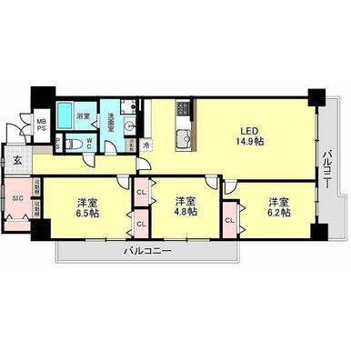 大阪 / 福島站 / 3房2廳 / 77.52m²(23.44坪)