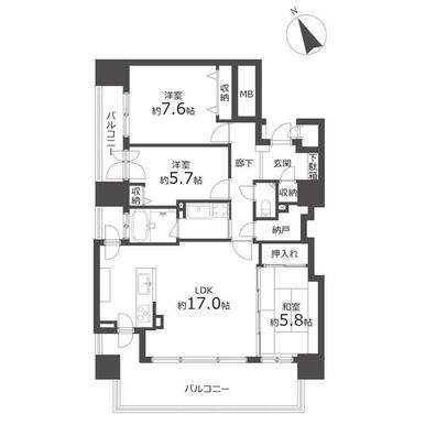 札幌 / 福住站 / 3房2廳 / 84.13m²(25.44坪)