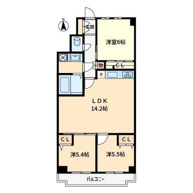 札幌 / 電車事業所前站 / 3房2廳 / 	68.04m²(20.58坪)