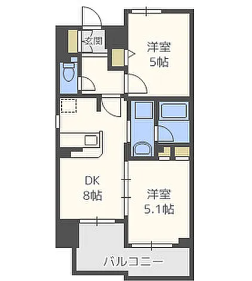 大阪 / 夕陽ケ丘站 / 2房1廳 / 40.18㎡ (12.14坪)