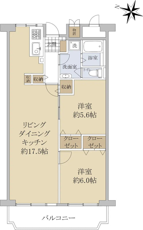 大阪 / 天神橋筋六丁目站 / 2房2廳 / 64.96m²(19.65坪)